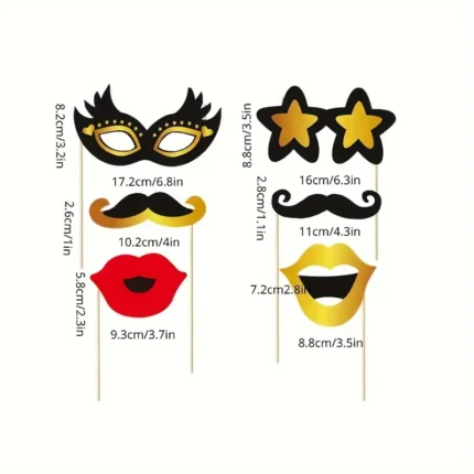 30 styk photobooth bursdagsrekvisitter av Papp på Pinne